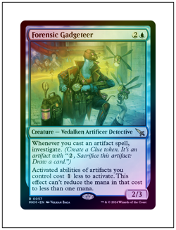 1x Forensic Gadgeteer, Foil, Magic MTG NM - Image 1