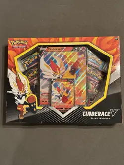 Pokemon TCG Cinderace V Galar Partners Box Set Factory Sealed 2020 - Image 1