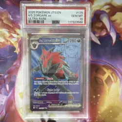 Pokemon Co. 2025 N's Zoroark ex 175/159 Sv09 Journey Together PSA 10 Holo - Image 1