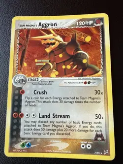 Pokemon TCG Team Magma's Aggron Holo Rare - Image 1