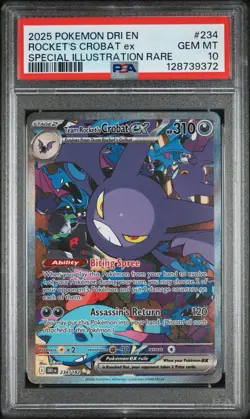 Pokemon Team Rocket's Crobat ex Destined Rivals SIR #234 PSA 10 Gem Mint - Image 1