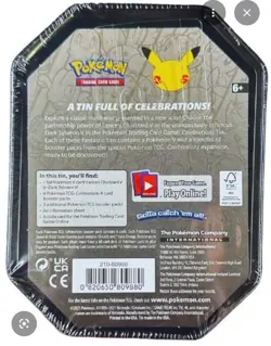 Pokemon TCG Celebrations Lance's Charizard V Tin 25th Anniversary Factory Sealed - Image 2