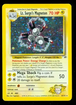 Pokemon LT. SURGE'S MAGNETON 8/132 Gym Heroes - RARE HOLO - NEAR MINT - Image 1