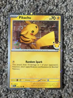 Pokemon TCG Pikachu 051/162 30th Anniversary 2026 Pokemon Day Promo SWIRL - Image 4