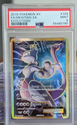 Mewtwo EX Full Art Holo Card 103/108 Evolutions - Image 1