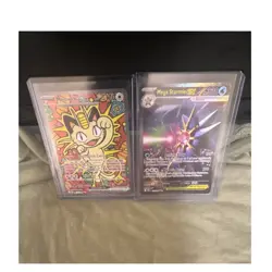 Pokemon Meowth EX & Mega Starmie EX Holo English Card Lot - Image 1
