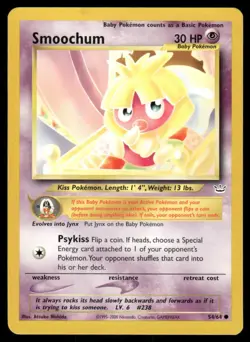 Pokemon Cards Smoochum 54/64 Neo Revelation Common NM - Image 1