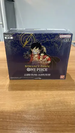 One Piece Card Game OP-01 Romance Dawn Booster Box, English, White Bottom - Image 1