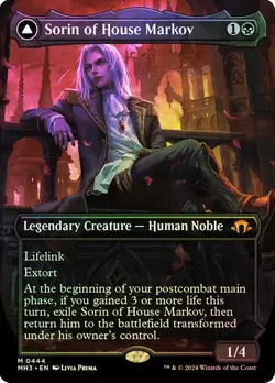 Sorin of House Markov Ravenous Neonate FOIL BORDERLESS - 0444 - Mythic - MH3 MTG - Image 1