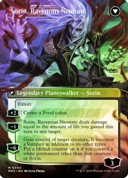 Sorin of House Markov Ravenous Neonate FOIL BORDERLESS - 0444 - Mythic - MH3 MTG - Image 2