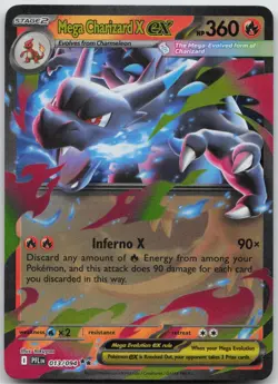 Mega Charizard X ex 013/094 Double Rare Phantasmal Flames Pokemon NM/M - Image 1