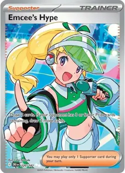 x1 Emcee's Hype - 220/182 - Ultra Rare Pokemon SV10 Destined Rivals M/NM - Image 1