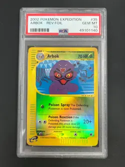 PSA 10 Reverse Holo Arbok #35 Expedition Rare Pokemon 2002 GEM MINT Pop 24 - Image 1