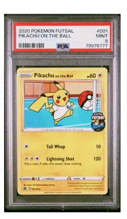 Pokemon Pikachu On the Ball Futsal #001 PSA 9 Mint - Image 1