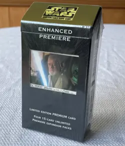 Star Wars Enhanced Premiere CCG Customizable Card Game Sealed Lightsaber Obi-Wan - Image 1