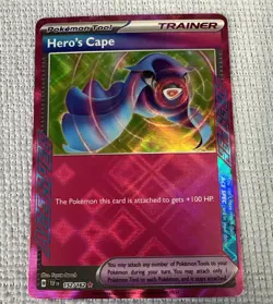 Heros Cape 152/162 Temporal Forces Ace Holo Card Pokemon - Image 3
