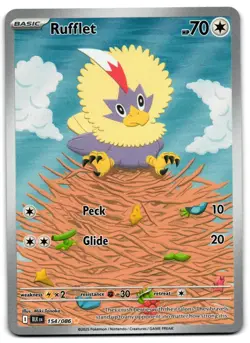 Rufflet 154/086 - 🌊 Black Bolt Illustration Rare Pokemon TCG Holo 🖤 - LP - Image 1