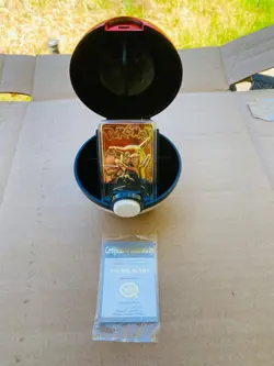 1999 Pokemon 23K Gold-Plated Pikachu Trading Card with Authentic Pokeball - Image 5
