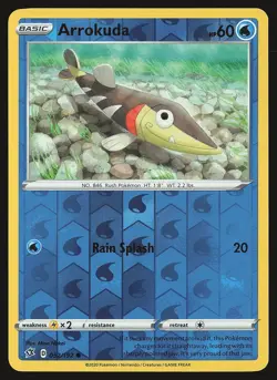 SWSH02: Rebel Clash Arrokuda #052/192 Reverse Holo Pokemon Card - Image 1