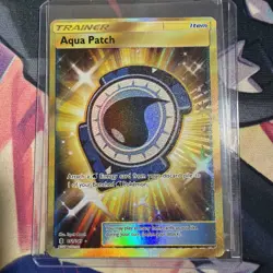 Pokemon TCG Guardians Rising Aqua Patch 161/145 Holo Secret Rare - Image 1