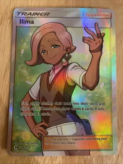 Pokemon TCG Ilima Sun & Moon Base Set 146/149 Full Art Ultra Rare - Image 1