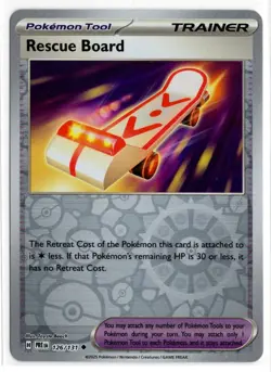 Pokemon Prismatic Evolutions Reverse Holo 126/131 Rescue Board - Image 1