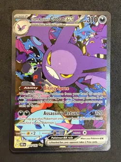 🔥 Team Rocket's Crobat ex SIR Holo 234/182 Destined Rivals NM Pokemon TCG 🔥 - Image 1
