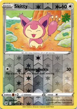 SKITTY 210/264 C FUSION STRIKE POKEMON REVERSE HOLO MP - Image 1