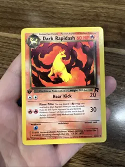 Dark Rapidash 44/82 1st Edition Team Rocket Non Holo Pokemon Card - Image 1