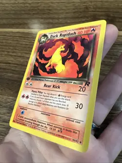 Dark Rapidash 44/82 1st Edition Team Rocket Non Holo Pokemon Card - Image 3