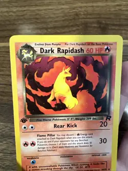 Dark Rapidash 44/82 1st Edition Team Rocket Non Holo Pokemon Card - Image 4
