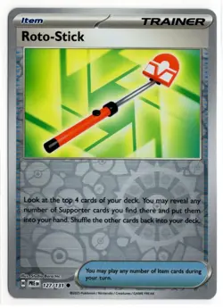 Pokemon Prismatic Evolutions Reverse Holo 127/131 Roto-Stick - Image 1