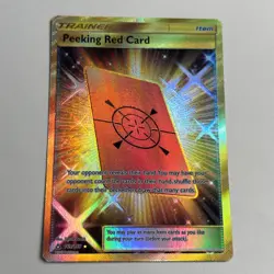 Peeking Red Card (Secret Rare) 169/156 Sm-Ultra Prism Holo - Image 1