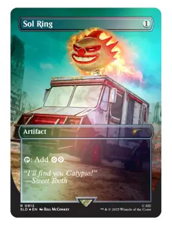 MTG Secret Lair x Twisted Metal Sol Ring Rainbow Foil Sweet Tooth Van PROMO RARE - Image 2