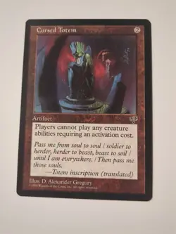 Cursed Totem MTG Mirage Magic the Gathering NM - Image 1