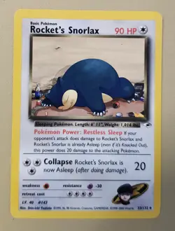 2000 Pokemon WOTC English Gym Heroes Rocket's Snorlax GHrS3 - Image 1