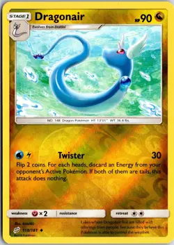 Dragonair 118/181 UC Team Up Pokemon Reverse Holo NM/M - Image 1