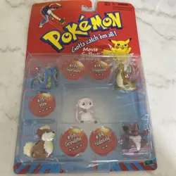 1999 Hasbro Pokemon Movie 5-Pack Gyarados Dragonite Mew Growlithe Nidoking NIB - Image 1