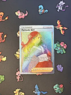 Furisode Girl Rainbow Full Art Secret Rare 205/195 NM Silver Tempest Pokemon TCG - Image 1