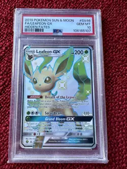 Pokemon TCG - Leafeon GX - SV46/SV94 - Hidden Fates - PSA 10 💎 Mint - Image 1