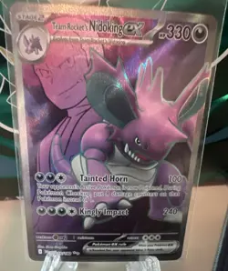 The Pokemon Company Team Rocket's Nidoking EX 187/162 Full Art Holo HP330 - Image 1