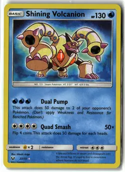 Shining Volcanion ⭐ 27/73 Holo Rare Shining Shining Legends 2017 Pokemon NM - Image 1