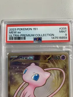 Mew ex 205/165 (Metal Hyper Rare Gold)-Pokemon 2023 Scarlet&Violet 151 UPC PSA 9 - Image 2