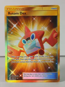 Rotom Dex - Sun & Moon Base - POKEMON - 159/149 - Secret Rare - NM - U Pick - Image 3