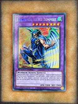 Yugioh Elemental HERO Tempest SGX2-ENA21 Speed Duel Secret Rare 1st Ed NM - Image 1