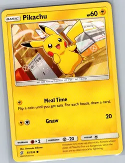 Pikachu 55/236 Non Holo SM - Unified Minds - Pokemon Card - NM - Image 1
