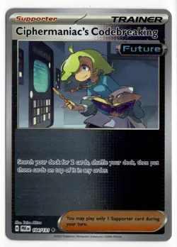 Pokemon Prismatic Evolutions Reverse Holo 104/131 Ciphermaniac's Codebreaking - Image 1