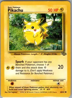 Pikachu 60/64 Non Holo Jungle - Pokemon Card - NM - Image 1