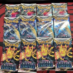 Silver Tempest Booster Packs x12 NEW & SEALED Pokemon TCG Cards - Image 1