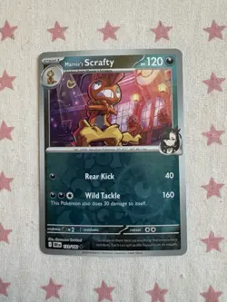 Marnie's Scrafty 133/182 Destined Rivals Reverse Holo Pokemon TCG Card - Image 1